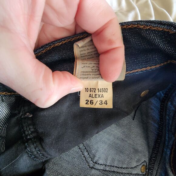 Mavi Jeans Co. Alexa Mid-Rise Skinny Jeans Dark Blue - Picture 7 of 8